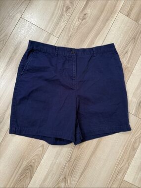 Women's Navy Classic Cotton Shorts - size 12
